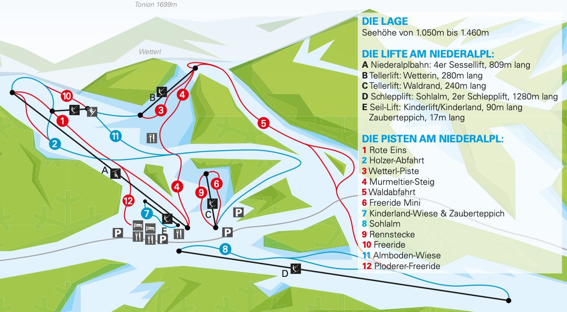Pistenplan Niederalpl